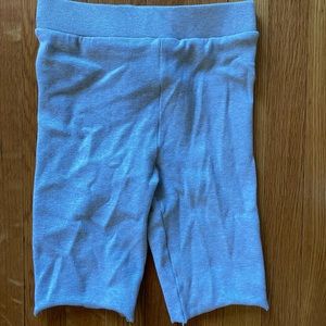 Zara grey ribbed biker shorts